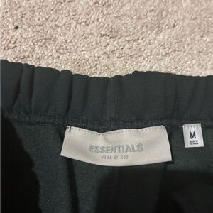 Essentials Black Drawstring Sweatpants